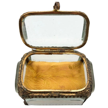 フランスアンティーク ジュエリーケース ガラス フック 小物入れ 1900年代【AFI4】【中古】
