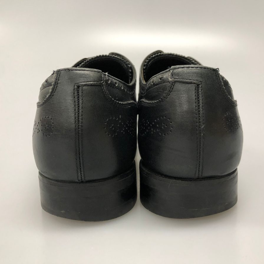 ユニオンインペリアル レザーシューズ プレミアム セミブローグ パンチドキャップトゥ U1541 カーフ メンズ ブラック サイズ8.5 UNIONIMPERIAL 約27.0cm【AFC6】