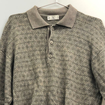 美品◆ヴァレンティノ ウォモ  ニット グリーン系 ウール100％ サイズL valentino garavani UOMO 【AFB15】