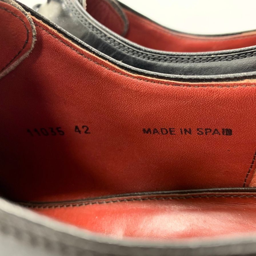 マグナーニ レースアップシューズ ストレートチップ パンチング 11035 オパンケ製法 ブラック メンズ サイズ42 MAGNANNI 約27.0cm【AFC34】