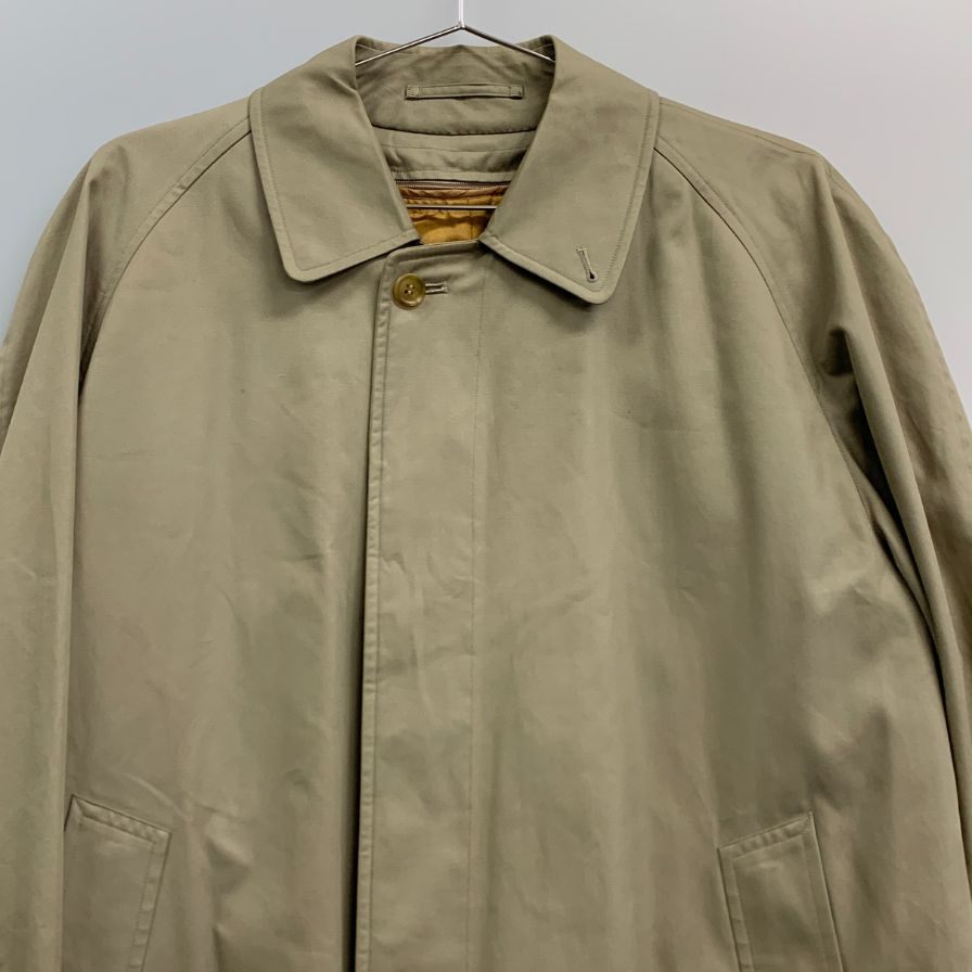 中古◆バーバリー バルカラーコート 90S 旧タグ ライナー付き ベージュ メンズ サイズ165 Burberry 【AFA23】