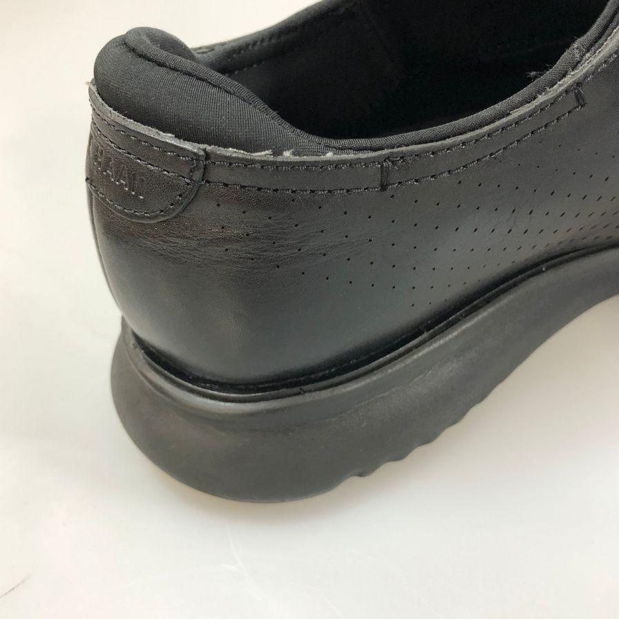 コールハーン レザースニーカー ゼログランド C23832 レーザーウィング メンズ ブラック サイズ9.5 COLE HAAN 約27.0cm【AFC49】