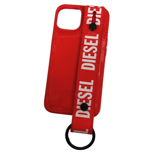 ディーゼル スマホケース iPhone 14 ハンドストラップ 51496 レッド DIESEL Moulded Case