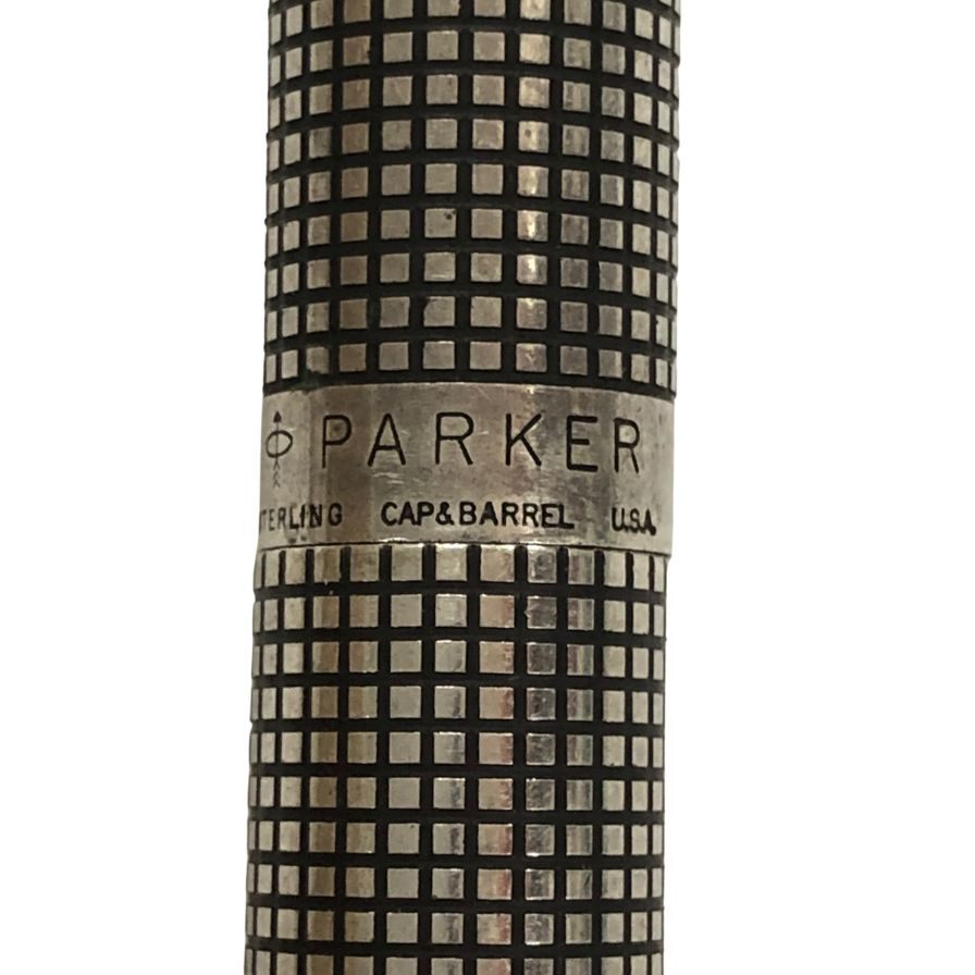 パーカー 万年筆 スターリングシルバー シズレ ペン先14K 格子柄 PARKER【AFI15】