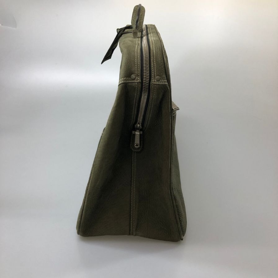 ヴァレクストラ エレファントレザー ボストンバッグ グリーン系 Valextra【AFE8】