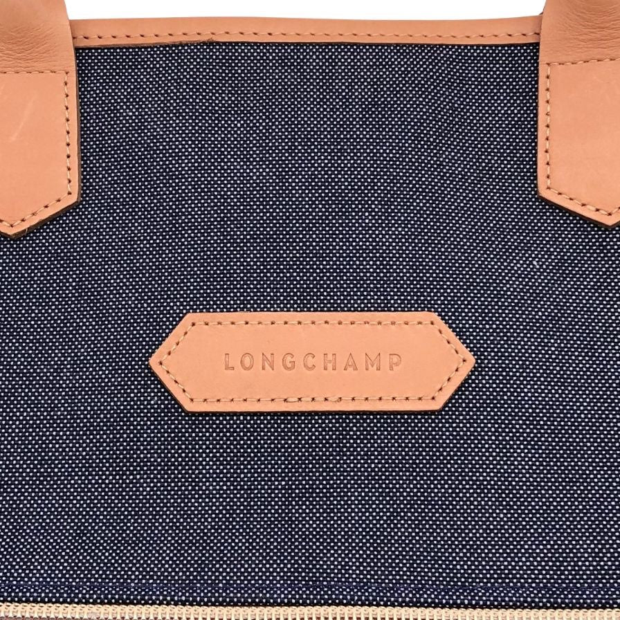 ロンシャン トートバッグ ジップ デニム キャンバス×レザー レディース LONGCHAMP【AFE8】