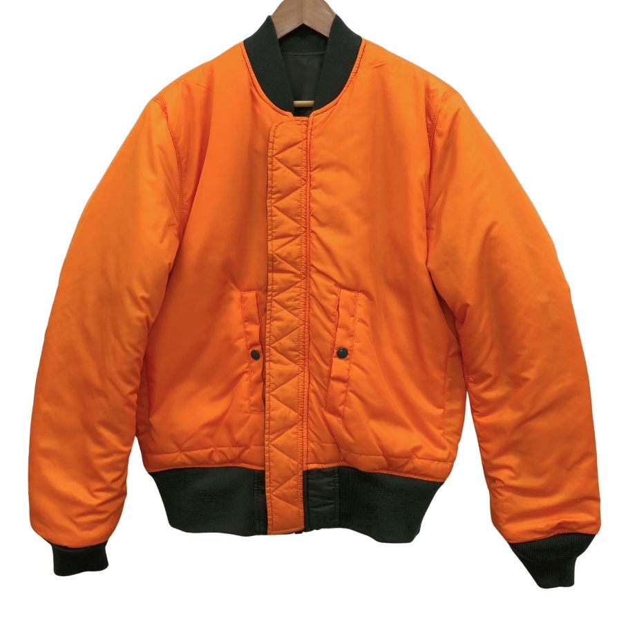 中古◆アルファインダストリーズ MA-1 20004 リバーシブル メンズ カーキ サイズL ALPHA INDUSTRIES 【AFA11】