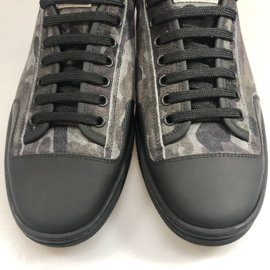 ルイヴィトン スニーカー ガストンV サイドゴア ローカット 迷彩柄 メンズ サイズ5.5 LOUIS VUITTON 約24.5cm【AFD9-2】