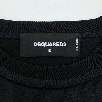 極美品◆ディースクエアード スウェット スパンコールロゴ レディース ブラック サイズS DSQUARED2 【AFB39】