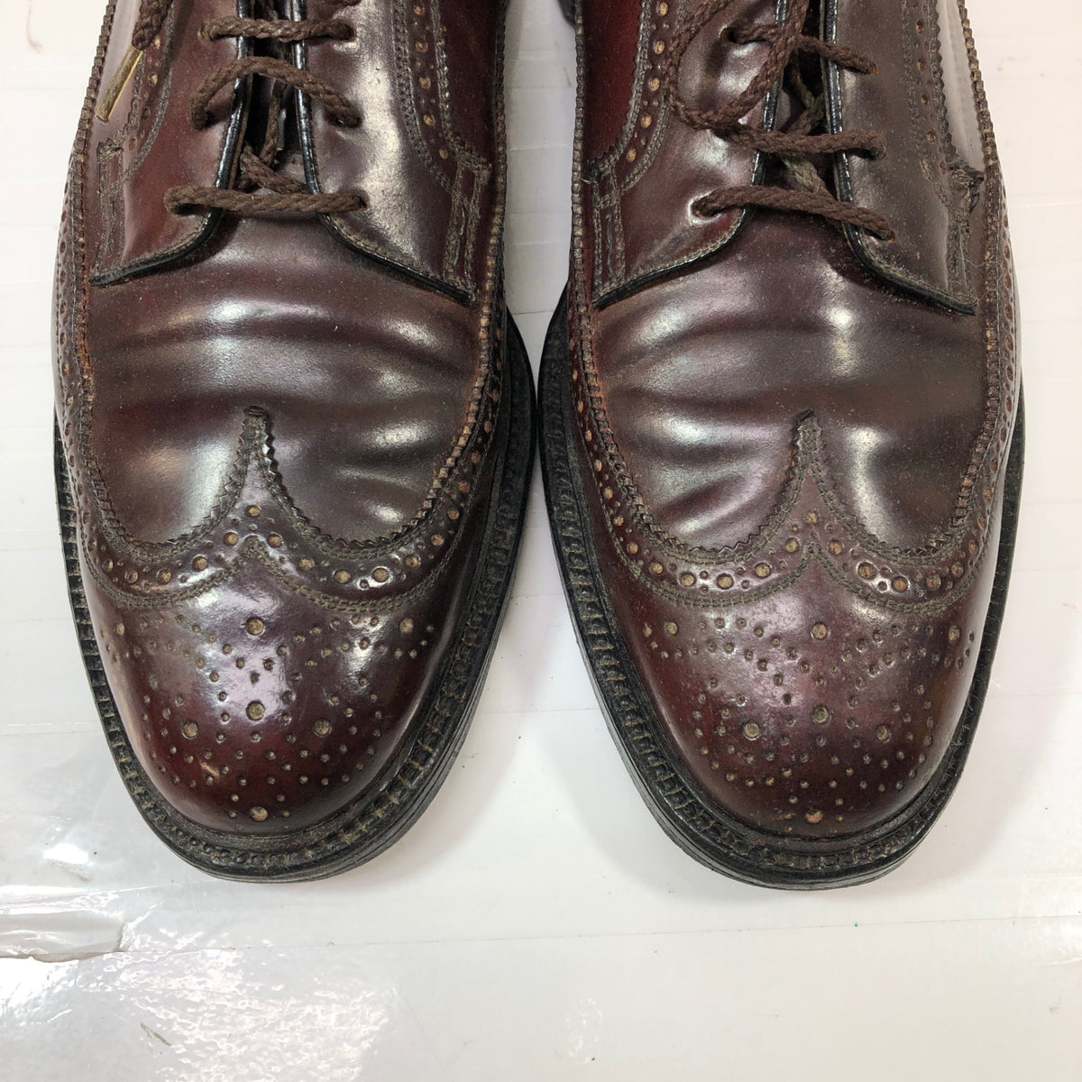 フローシャイム インペリアル ウイングチップ コードバン レザーシューズ メンズ サイズ10 ブラウン Florsheim Imperial 約28.0cm【AFC43】