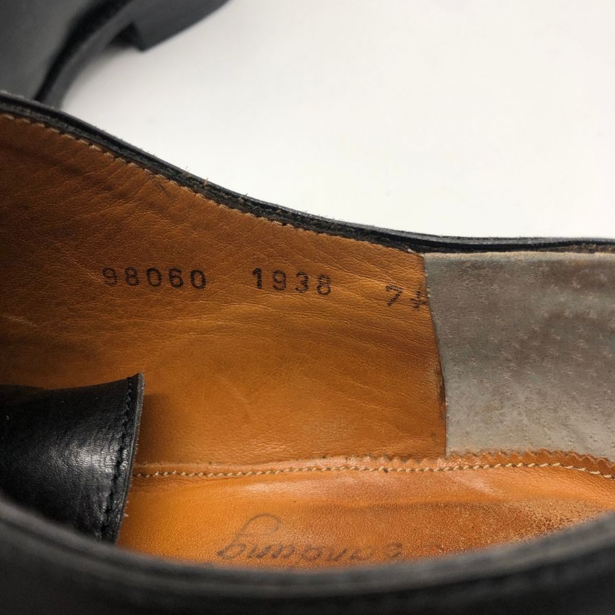 ジャランスリワヤ 98060 ストレートチップ カーフ ブラック サイズUK7.5 Jalan Sriwijaya 約26.0cm【PTM4】