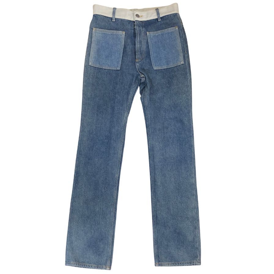 メゾン マルジェラ デニムパンツ 再構築 ストレート 19年製 S50LA0117 インディゴブルー サイズ28 メンズ Maison Margiela 【AFB19】