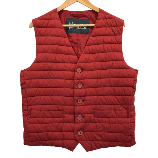 美品◆ヘルノ ジレ 中綿 シングル レッド メンズ サイズ50 HERNO 【AFB17】