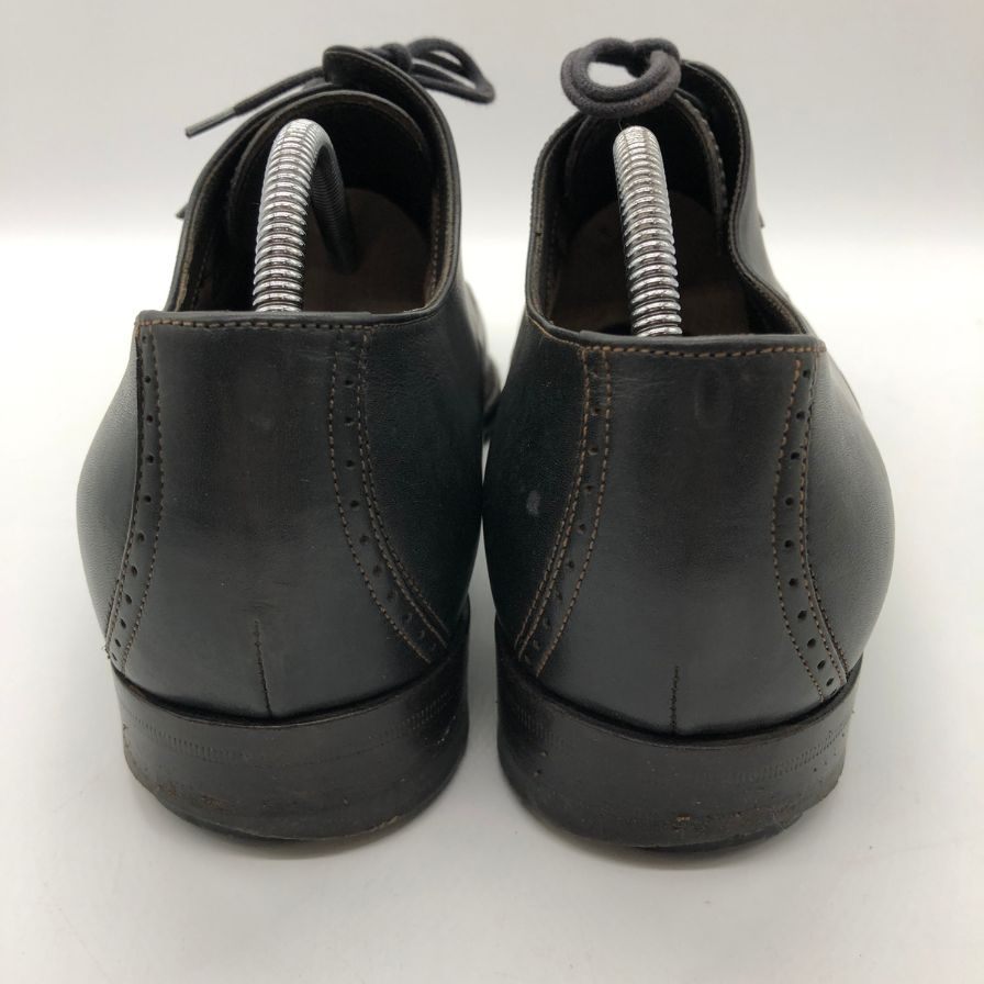 グッチ ウイングチップ カーフ 裏地GGキャンパス メンズ ブラック サイズ39.5E GUCCI 約24.5cm【PTM3】