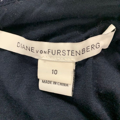 極美品◆ダイアン フォン ファステンバーグ ワンピース レース 花柄 サイズ10 レディース ブルー系 DIANE VON FURSTENBERG 【AFB35】