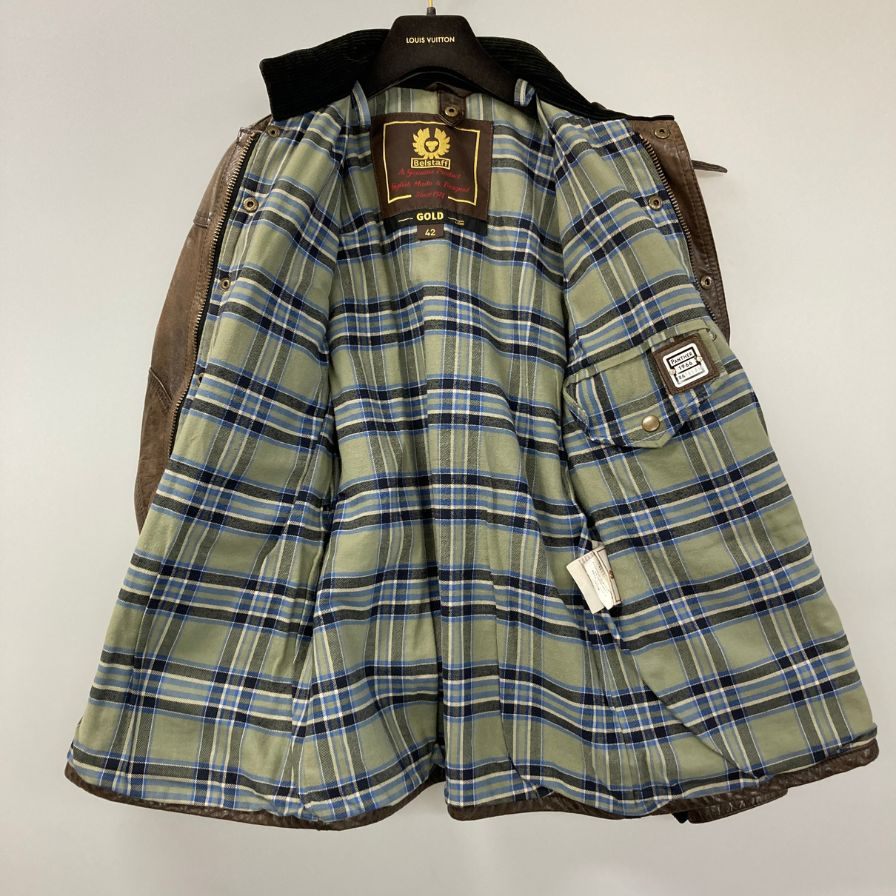 中古◆ベルスタッフ トライアルマスター ゴールドラベル パンサージャケット ブラウン メンズ サイズ42 Belstaff Trialmaster Panther Jacket 【AFF19】