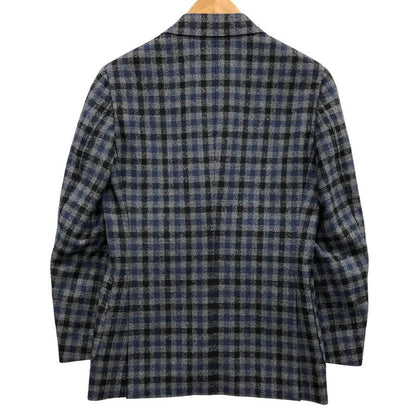 美品◆ビームスF テーラードジャケット ダブルベンツ チェック グレー サイズ 42 メンズ BEAMS F 【AFB35】