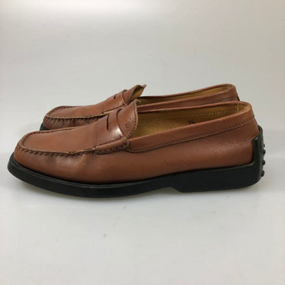 トッズ ローファー ドライビング カーフ ブラウン サイズ7.5 TODS 約26.5cm【AFC53】