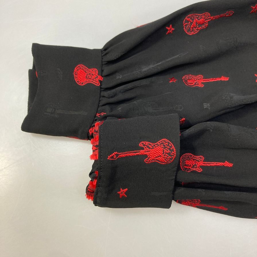 極美品◆サンローラン パリ ワンピース ギター刺繍 レディース サイズ38 Saint Laurent Paris 【AFB36】