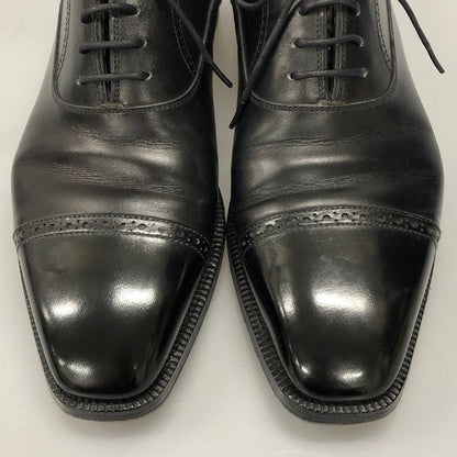 ナポリターノ ラケーレ レザーシューズ キャップトゥ メンズ サイズ7 ブラック Napolitano Rachele【AFC31】【中古】