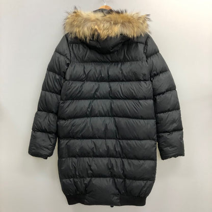 中古■モンクレール ダウンコート LUCIE ラクーンファー ブラック レディース サイズ2 MONCLER 【AFA13】