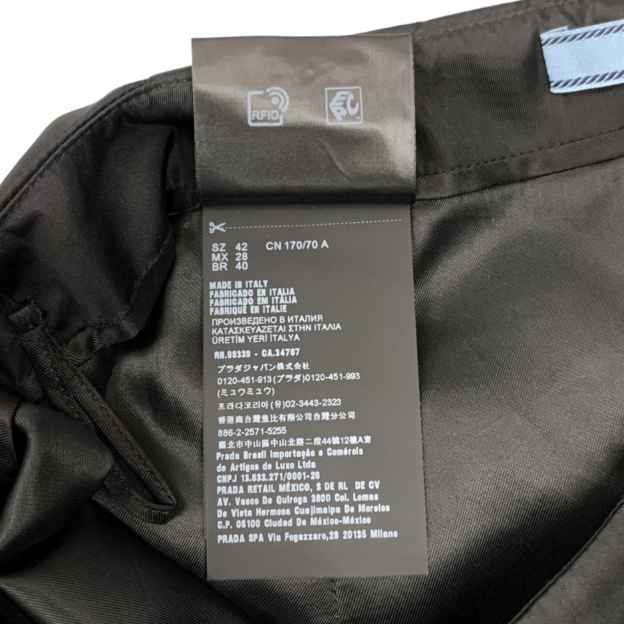 プラダ 20SS スカート リナイロン レディース ブラック サイズ42 21Y886 PRADA【AFB22】