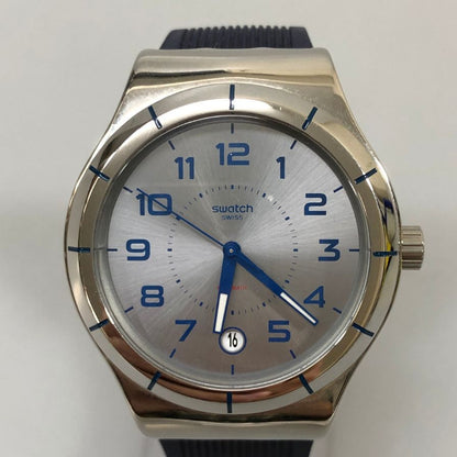 スウォッチ 腕時計 自動巻き オートマチック ラバーバンド 19 JEWELS シルバー系 SWATCH【AFI27】
