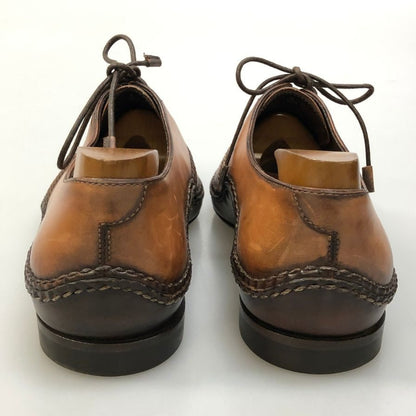 ベルルッティ レザーシューズ フルオパンケ製法 パティーヌ オルガ期 カーフ ブラウン サイズUK7 Berluti ビジネスシューズ 約25.0cm【LA】【中古】