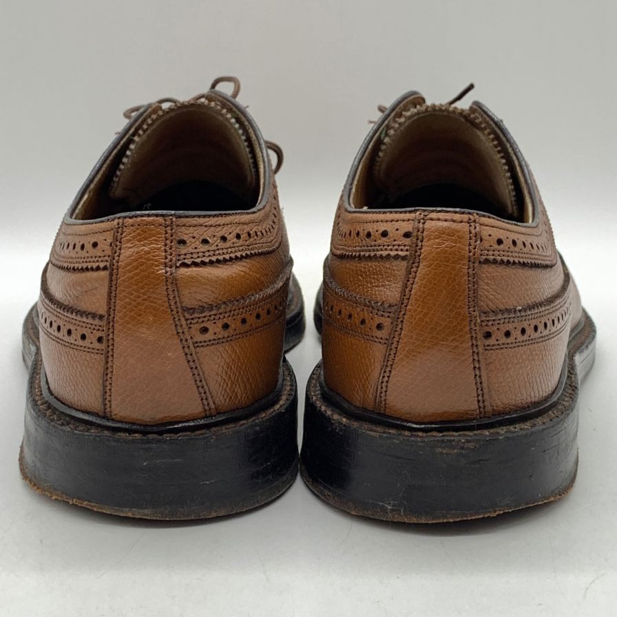 フローシャイム レザーシューズ ウイングチップ グレインレザー ブラウン メンズ サイズUS9D FLORSHEIM 約27.0cm【YB5】