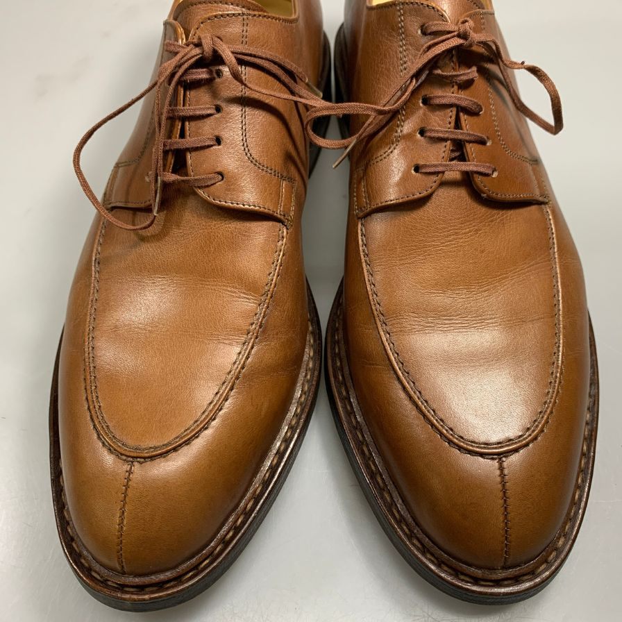 パラブーツ レザーシューズ Uチップ ルソー マロン メンズ ブラウン サイズUK6.5 PARABOOT ROUSSEAU ビジネスシューズ 約25.5cm【LA】【中古】