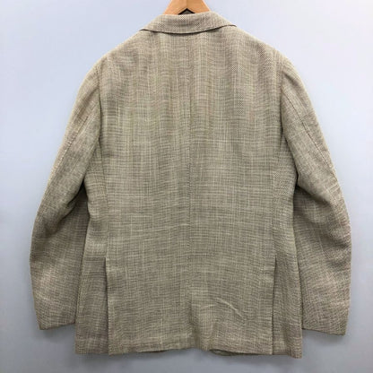 極美品◆ブリッラ ペル イル グスト テーラードジャケット 24-16-0841-015 BR056S10G シルク リネン コットン ベージュ サイズ50 メンズ Brilla per il gusto 【AFB19】