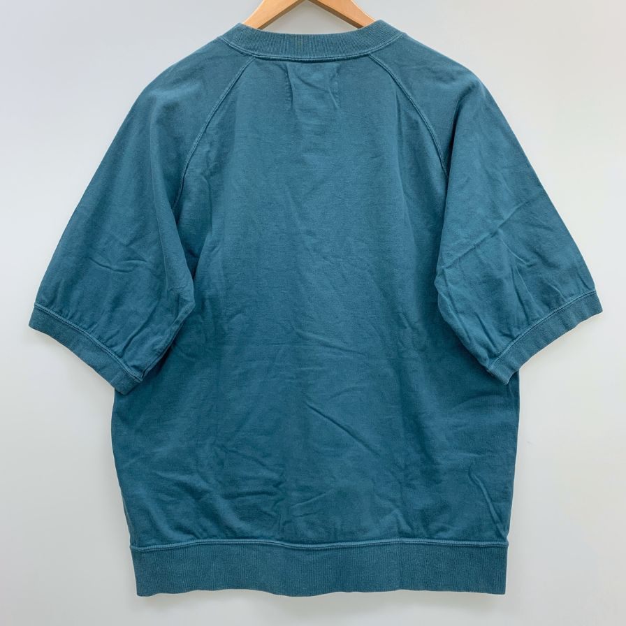 中古◆エムエイチエル マーガレットハウエル ROUGH COTTON JERSEY 21SS 半袖スウェット 596-1166514 メンズ  サイズL ネイビー系 MHL MARGARET HOWELL 【AFB26】