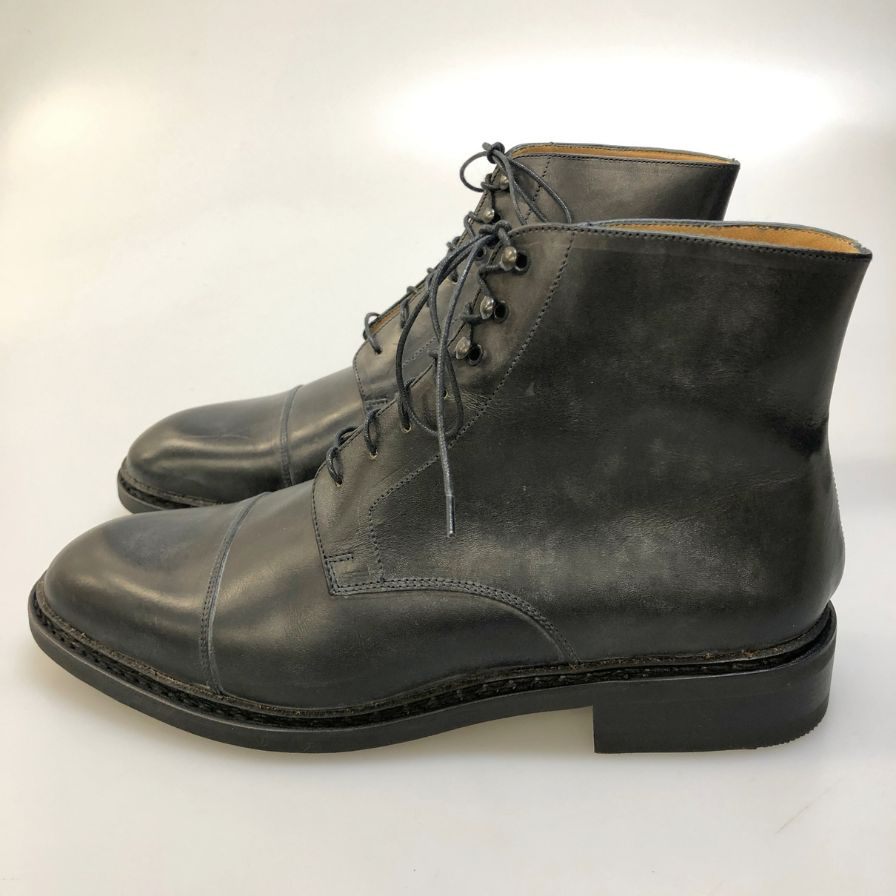 パラブーツ レザーブーツ ストレートチップ ブラック メンズ サイズ8 PARABOOT ブーツ 約26.5cm【LA】【中古】