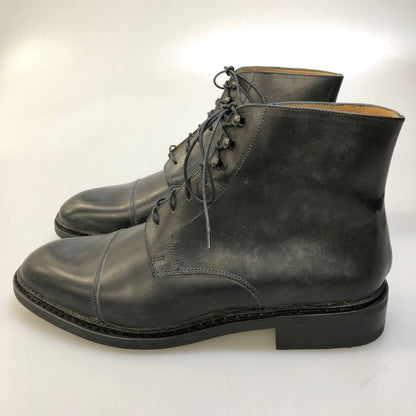パラブーツ レザーブーツ ストレートチップ ブラック メンズ サイズ8 PARABOOT ブーツ 約26.5cm【LA】【中古】