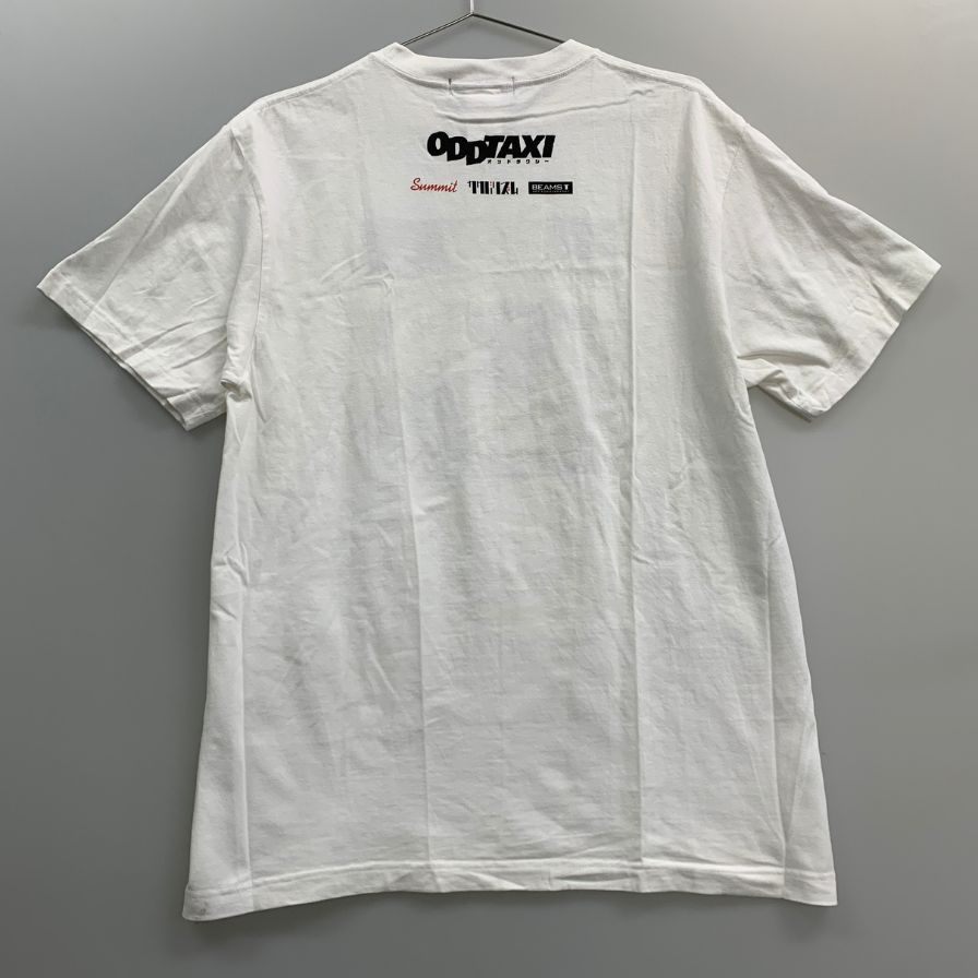極美品◆ビームスティー Tシャツ 別注オッドタクシー スカートとPUNPEE ホワイト メンズ サイズL BEAMST ODDTAXI 【AFB1】