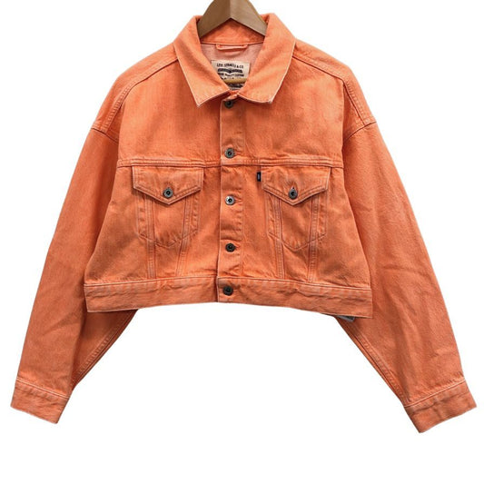 中古◆リーバイス ショート丈デニムジャケット PC9-84754-0002 オレンジ サイズS レディース サードタイプ LEVI STRAUSS & CO. 【AFB11】