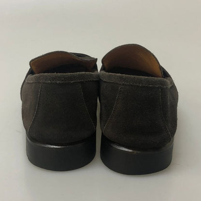 エルメス パンチングロゴ ローファー スエード グレー サイズ41ハーフ Hermès 約26.5cm【AFC9】
