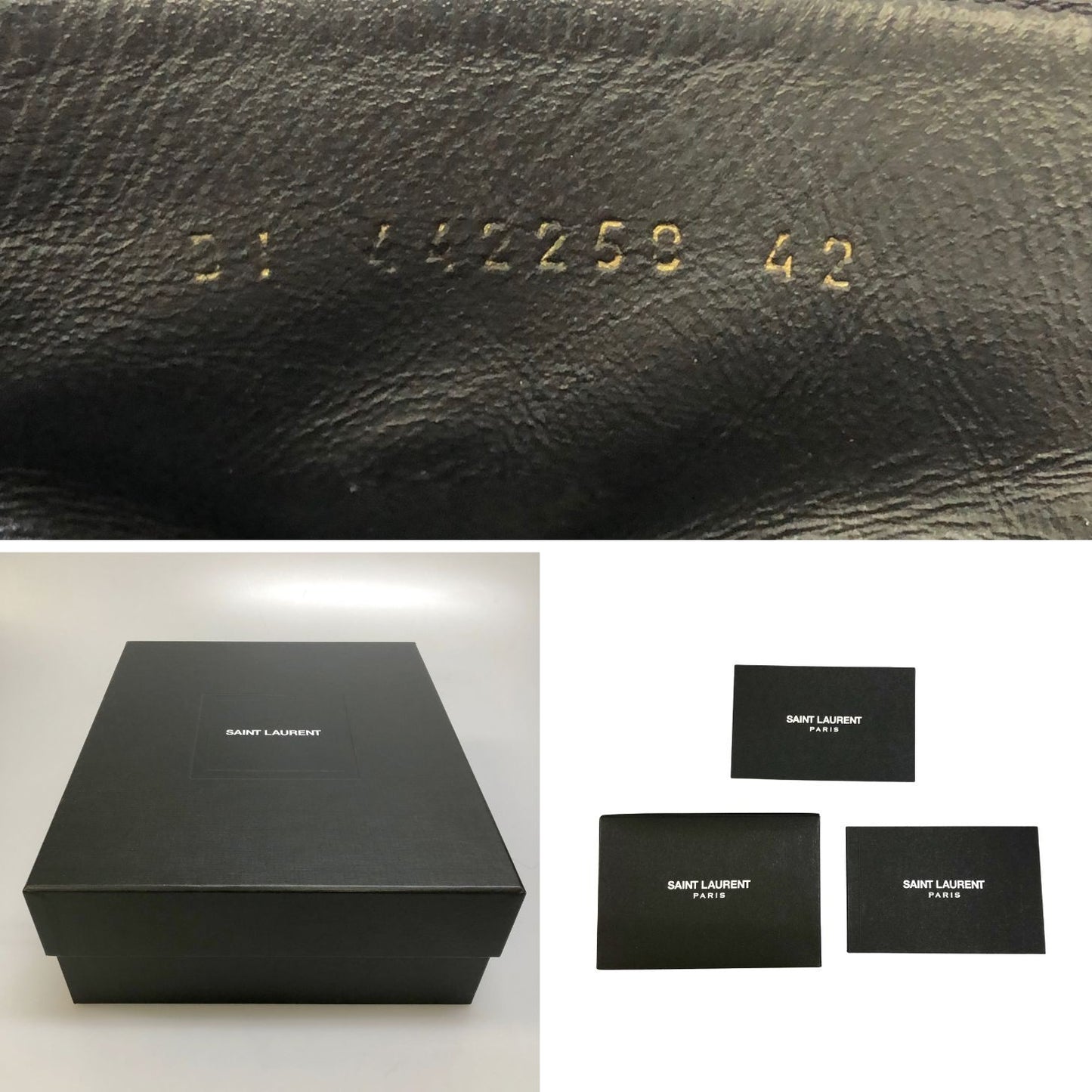 サンローラン パリ ショートブーツ ワイアット60 サイドジップ ブラック メンズ サイズ42 442258 SAINT LAURENT PARIS 約27.0cm【AFD15】