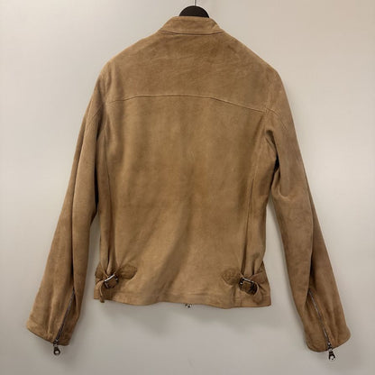 中古◆チンクアンタ シングルライダース やぎ革 スエード ベージュ サイズ44 メンズ CINQUANTA 【AFA17】
