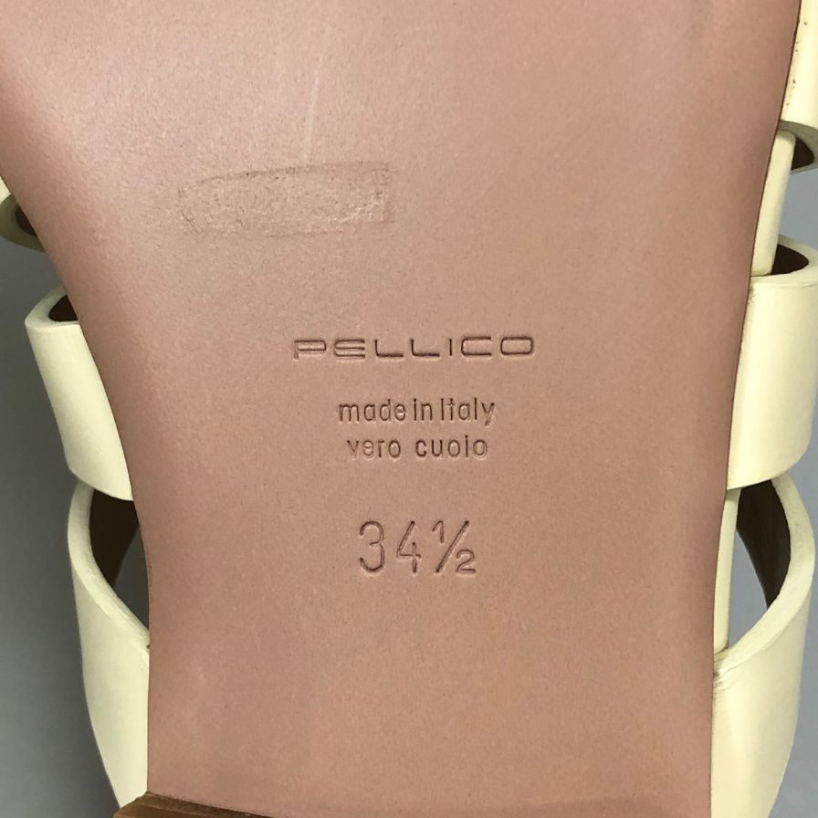 ペリーコ サンダル MIELE フラットサンダル サイズ34.5 ホワイト系 PELLICO 約21.0cm【AFD15-2】
