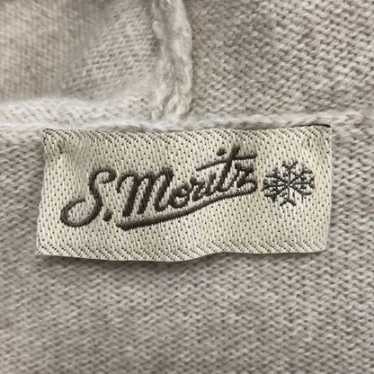 美品◆サンモリッツ ウール カシミヤ混合 ジップアップ パーカー メンズ サイズ 46  ベージュ系 st moritz 【AFB13】