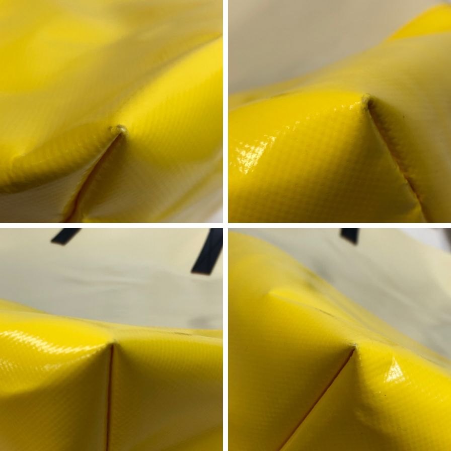マルニ トライベッカ PVC ショッピングバック バイカラー ホワイト×イエロー MARIN【AFE5】