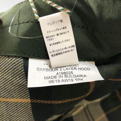バブアー 2レイヤー フード 裏地コットン メンズ オリーブ Barbour