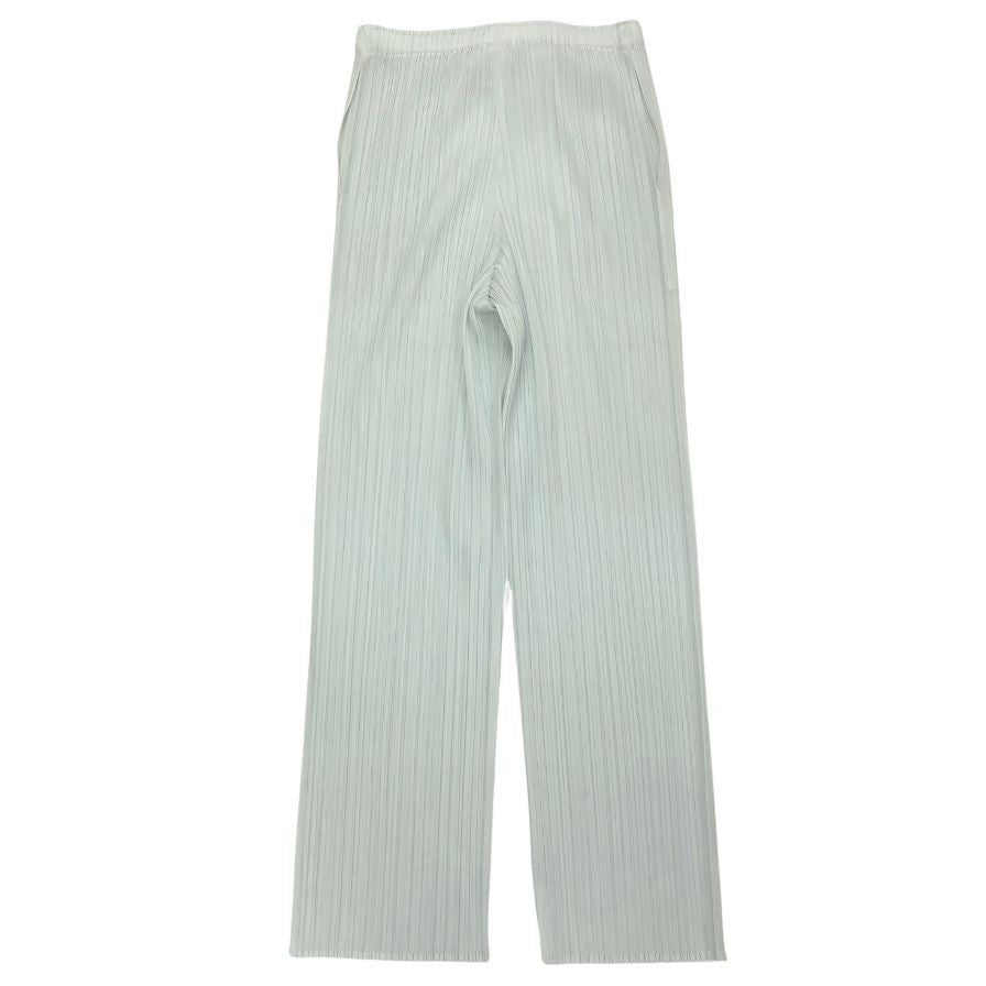 プリーツプリーズ イッセイミヤケ プリーツパンツ PP51JF143 ポリエステル レディース ブルー サイズ3 PLEATS PLEASE ISSEY MIYAKE 【AFB19】