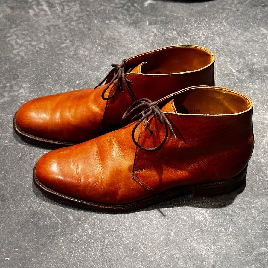 クロケット&ジョーンズ レザーシューズ  SUBS チャートシー チャッカブーツ カーフ ブラウン サイズUK7E メンズ CROCKETT&JONES ブーツ 約25.5cm【LA】【中古】