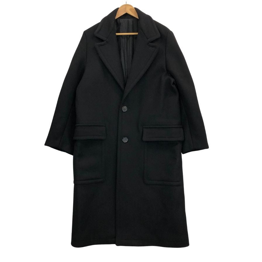 美品◆アミ アレクサンドル マテュッシ 17AW チェスターコート ウール ブラック メンズ  サイズ46 AMI Alexandre Mattiussi 【AFA17】