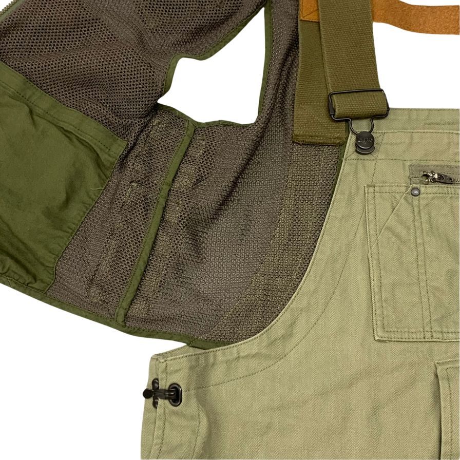 ナイジェル ケーボン ミハラヤスヒロ ナバルダンガリー オーバーオール カーキ メンズ サイズ50 コラボ NIGEL CABOURN MIHARA YASUHIRO SURVIVAL DUNGAREE 【AFA19】