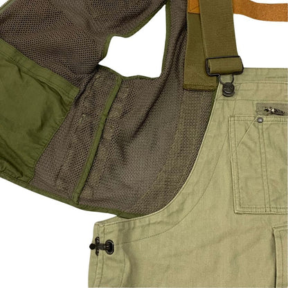 ナイジェル ケーボン ミハラヤスヒロ ナバルダンガリー オーバーオール カーキ メンズ サイズ50 コラボ NIGEL CABOURN MIHARA YASUHIRO SURVIVAL DUNGAREE 【AFA19】