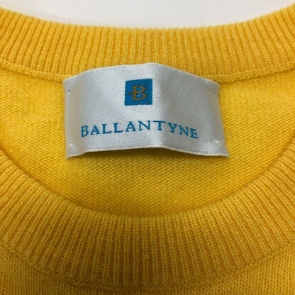 美品◆バランタイン ニット クルーネック カシミア イエロー サイズ46 メンズ BALLANTYNE 【AFB4】