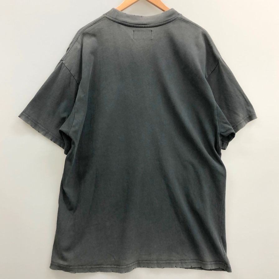 美品◆リプレゼント Tシャツ シャーク ダメージ加工 メンズ サイズXL ブラック REPRESENT 【AFB24】